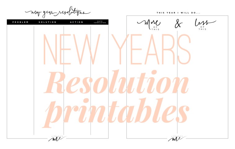 marianna hewitt new year resolution goal sheet printable printables pinterest