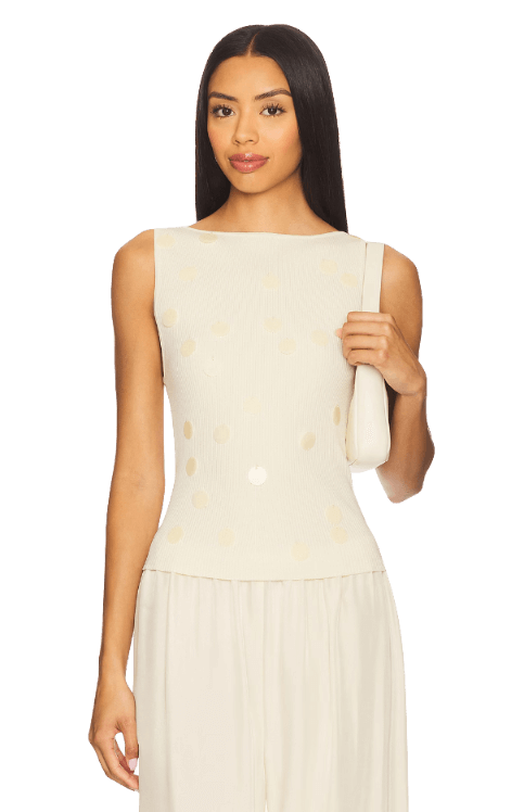 Juliene Matte Paillette Top